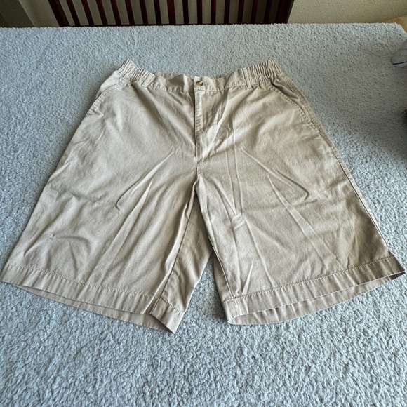 John Blair Men's Cargo Shorts Khaki‎ Size 34 Shorts Zipper Button Pockets Mens - Picture 1 of 6